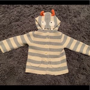 Baby Gap striped knit button up cardigan